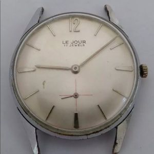 Vintage 1950s Le Jour Manual Swiss Watch Runs
